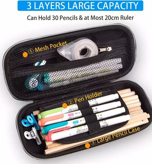 고품질 금속 생철판 힌지 상자 직사각형 와이드 도매 맞춤형 화장품 주석 연필 케이스 포장 문구 주석 상자